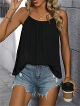 Pleated Sleeveless Vest