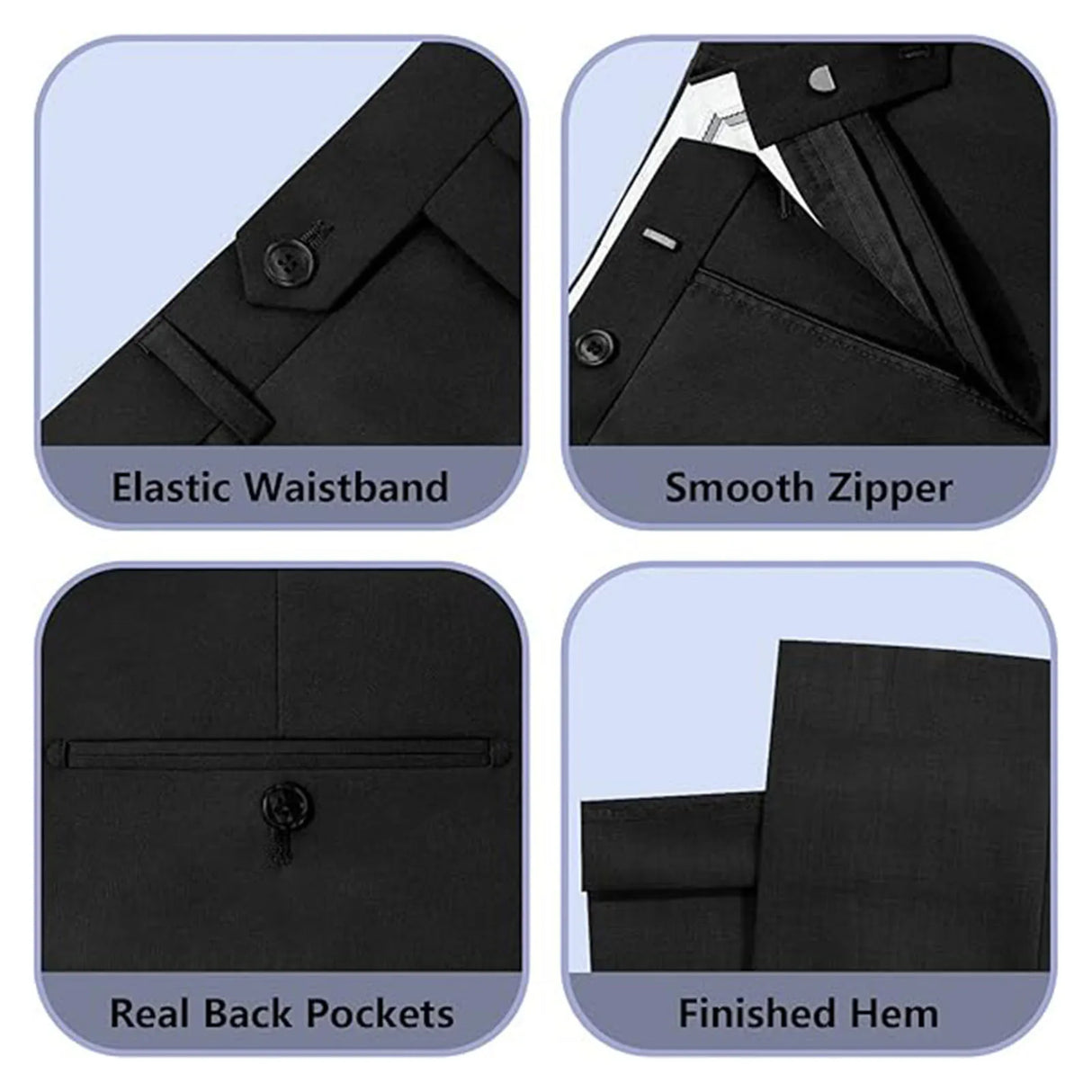 Men Slim Fit 3-Piece Formal Suit