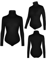 Women High Neck Long Sleeve Bodysuit