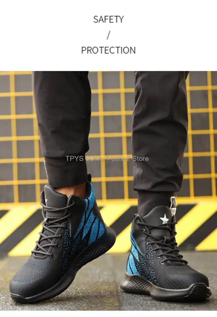Men High Top Indestructible Safety Boots