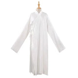 Ming Dynasty Hanfu inner robe costume, traditional Chinese attire for men and women, made of lightweight polyester.