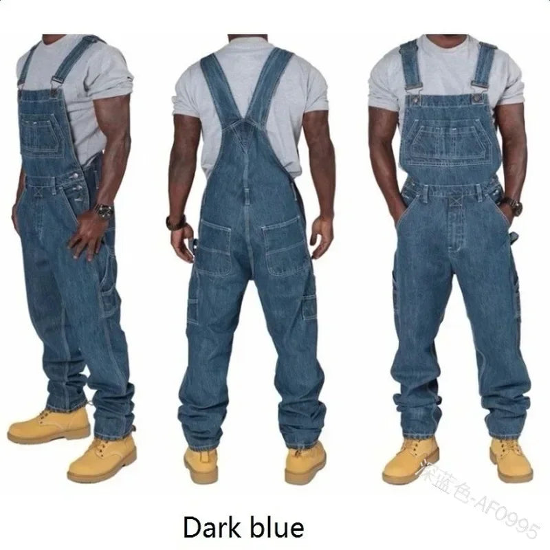 Men's Plus Size Denim Overalls 2025
