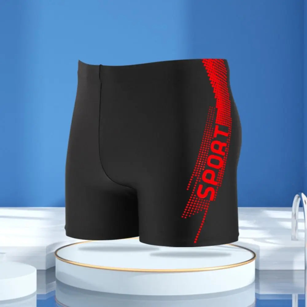 Men's Plus Size Printed Swim Trunks