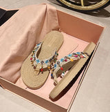 Women’s Low Heel Beach Sandals Non-Slip Slides