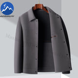 Men Slim Fit Wool Coat Business Jacket