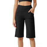 Women Capri Pants with Pockets Yoga Fit