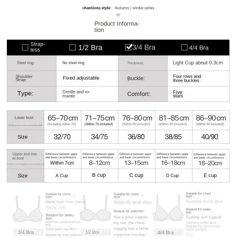 Women Vintage Lift Bra Set