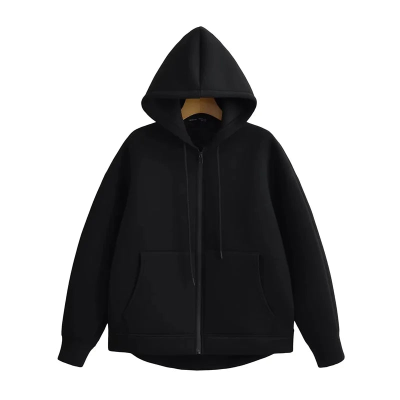 Women's Oversized Zipper Hoodie Jacket