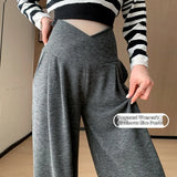 Wide-Leg Low-Waist Maternity Pants