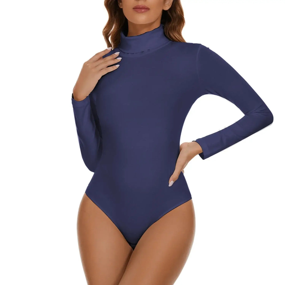 Women High Neck Long Sleeve Bodysuit
