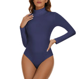 Women High Neck Long Sleeve Bodysuit