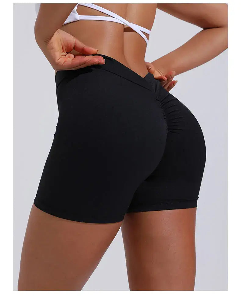 Women V Curve Push Up Yoga Shorts