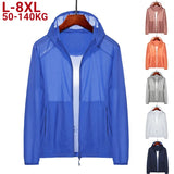 Men's Plus Size Summer Hooded Jacket