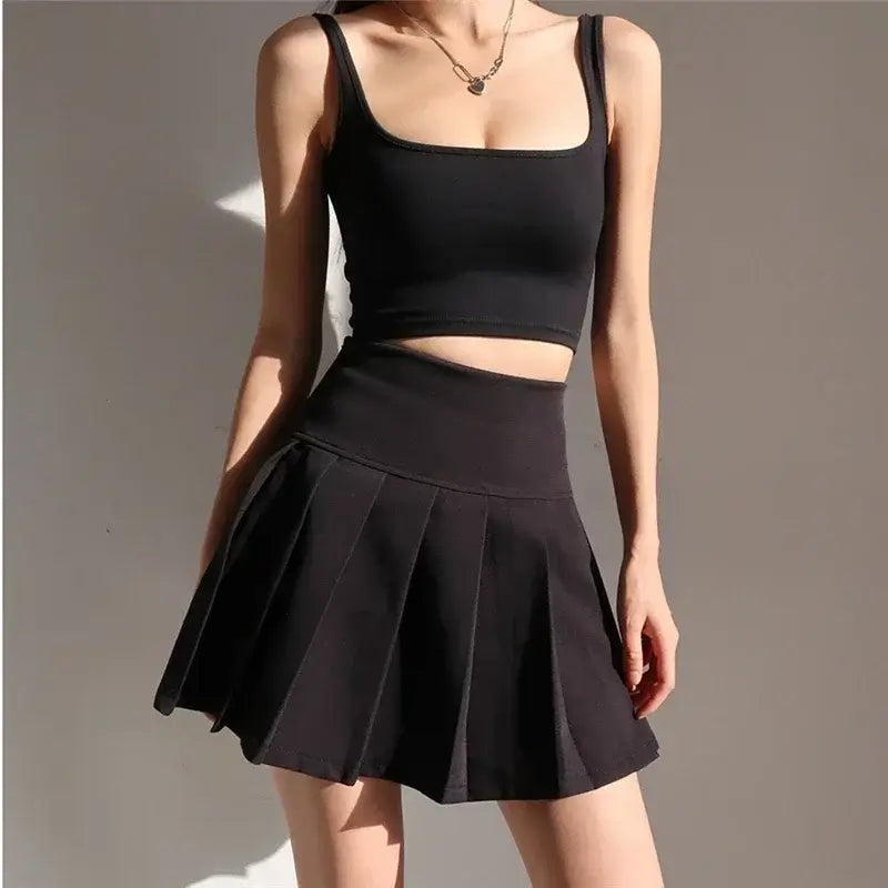 Women Y2K Pleated Mini Skirt