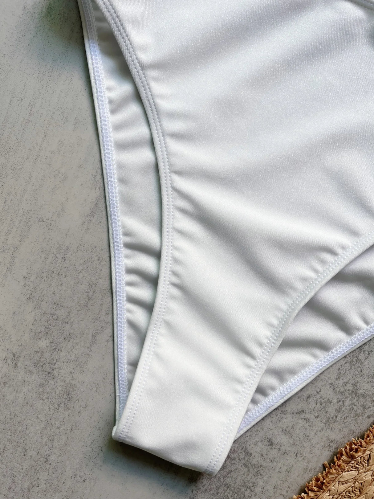 Women Metal Ring Bandeau Swimsuit