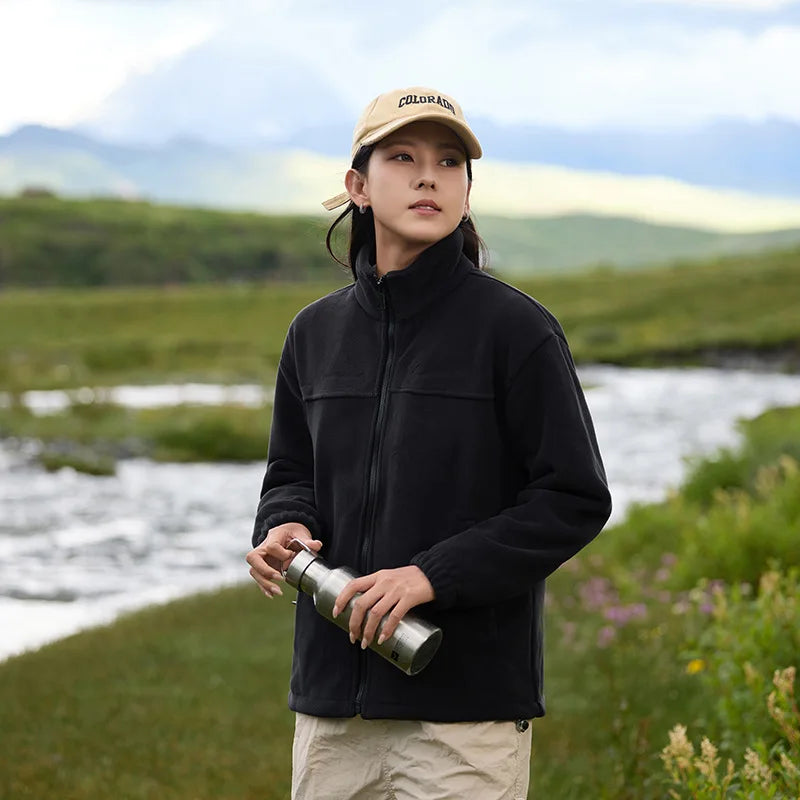 Unisex Plus Size Softshell Fleece Jacket