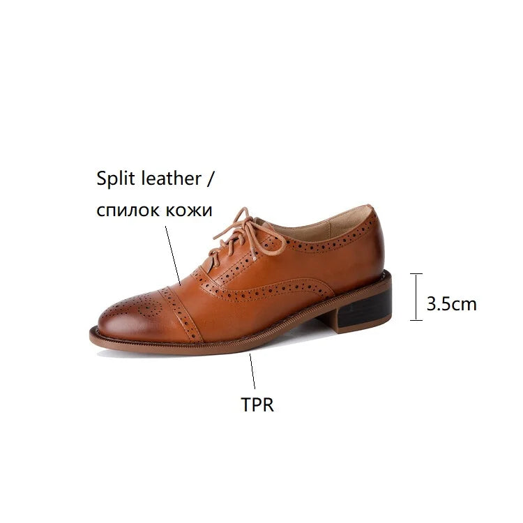 Women Leather Brogues – 2025