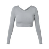 Women Open Back Long Sleeve Yoga Top