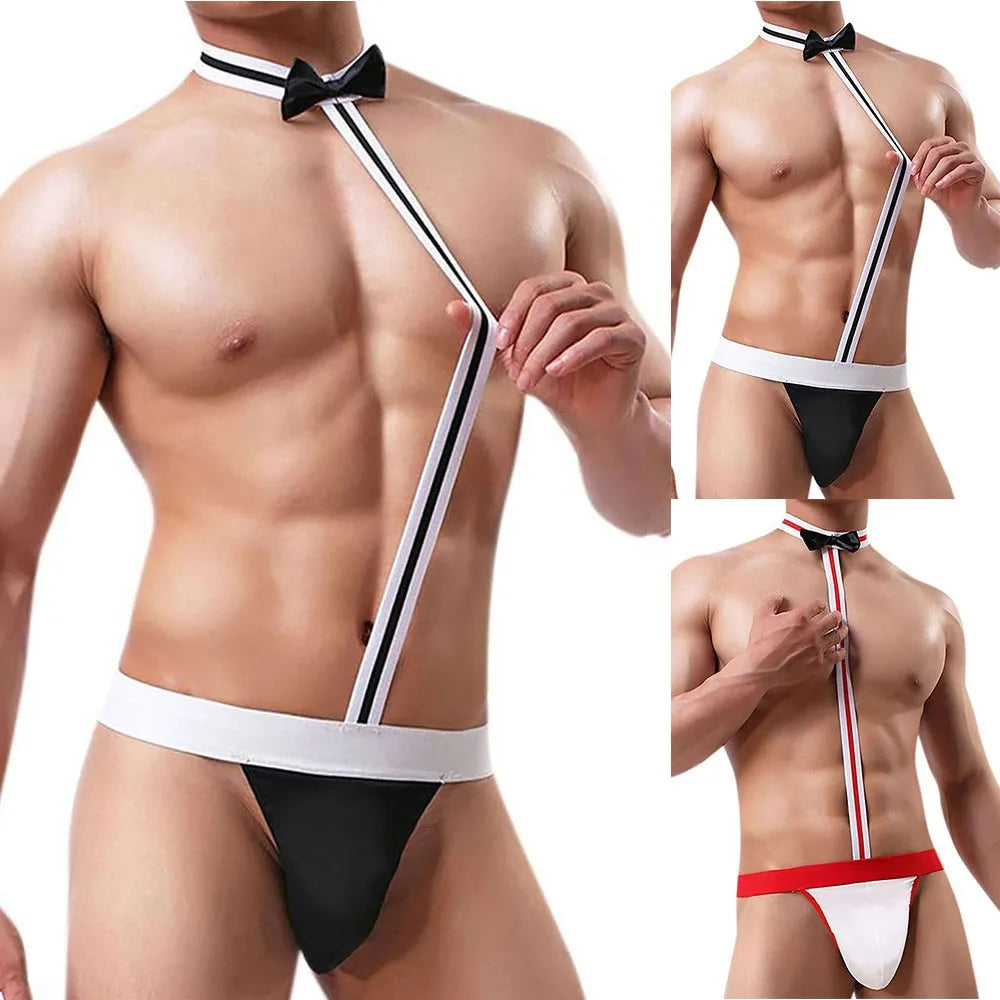 Men’s Bowknot Mankini Thong