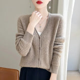 Women Merino Wool Cashmere Cardigan