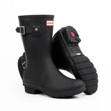 Women Mid Calf Boots Embroidered Leather