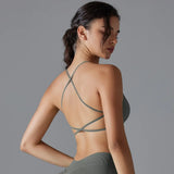 Women Quick Dry Cross Back Sports Bra