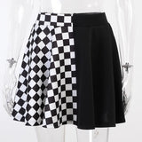 Women Colorblock Pleated Skirt