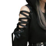 Gothic Cat Ear Crop Hoodie