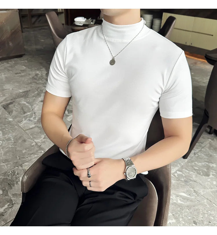 Men Korean Slim Fit Turtleneck Tee