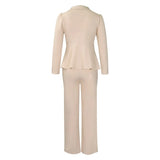 Women Plus Size Long Sleeve Pants Set