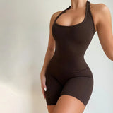 RibbaCharm™ – Sexy Backless Ribbed Bodysuit Romper (Flirty, Fitted & Sleek)