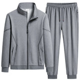Men’s Plus Size Solid Tracksuit Set