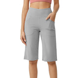 Women Capri Pants with Pockets Yoga Fit