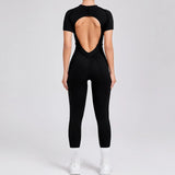 Women Backless Yoga Jumpsuit