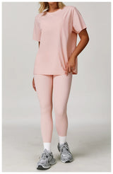 Loose Fit Yoga Tee - Breathable & Quick Dry