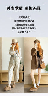 Women’s Retro Platform Half-Slipper Loafers