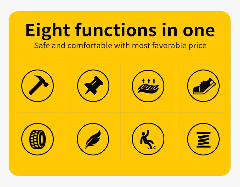 Unisex Breathable Steel Toe Safety Shoes