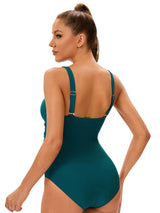 Women V Neck Cross Plus Size Swimsuit
