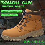 Men Waterproof Indestructible Steel Toe Boots
