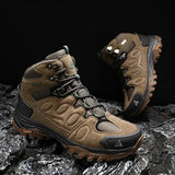 HIKEUP Men High Top Outdoor Hiking Boots