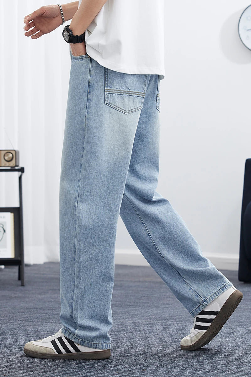 Men Korean Loose Jeans