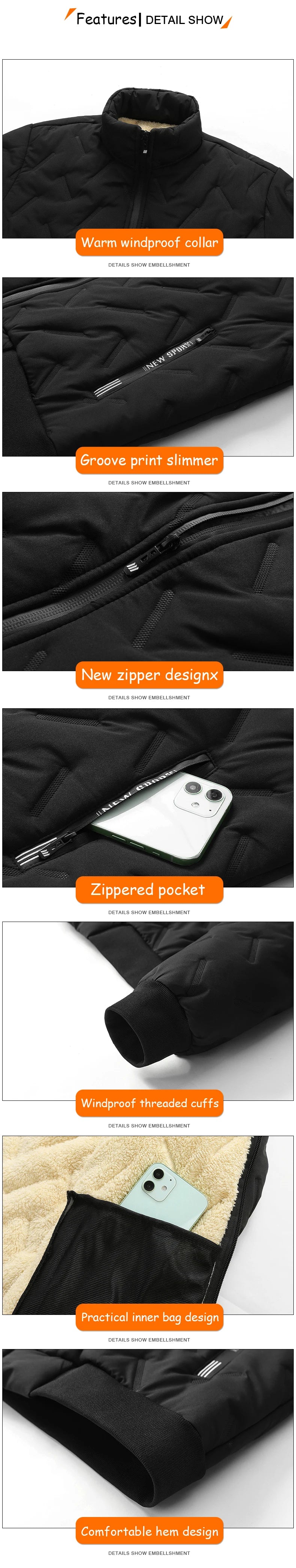 Men's Plus Size Winter Cotton Jacket 2025