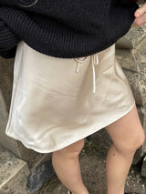 Women Satin Silk Mini Skirt