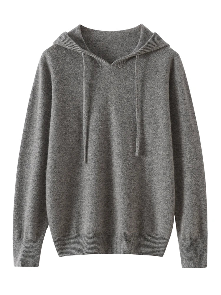 Women's 100% Cashmere Hooded Sweater