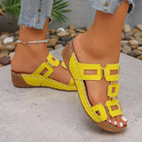 Thick-Soled Wedge Slippers – Large Size 2025