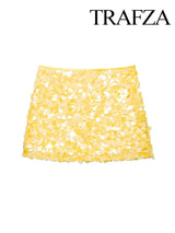 Women Sequin Mini Skirt 2025