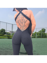QuickTone™ – Sleeveless Backless Gym Bodysuit (Quick-Dry, Sculpting & Active)