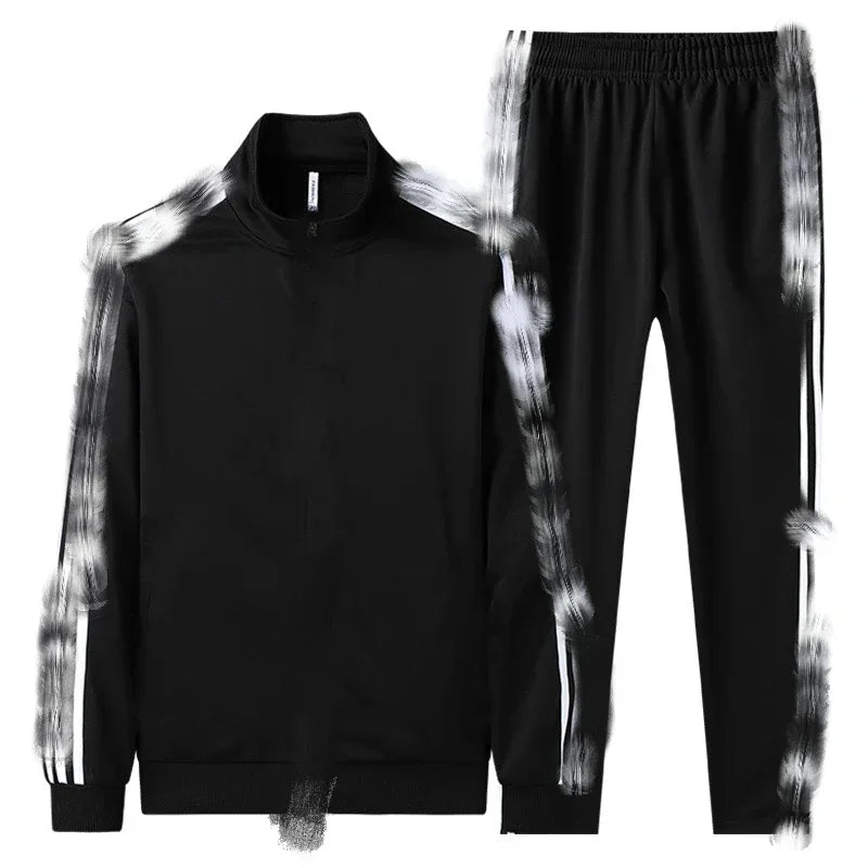 Men's Plus Size Tracksuit – 2 Piece Gym Set