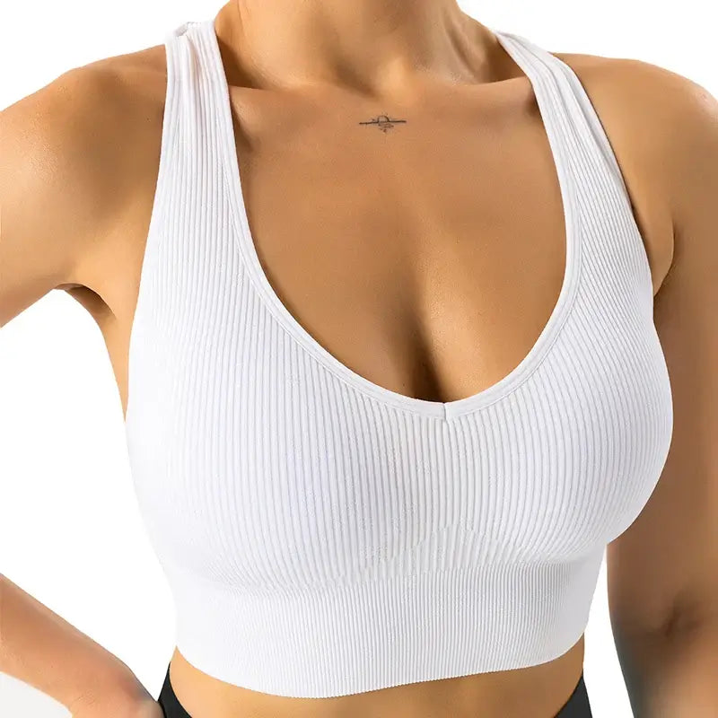 Women Ribbed Galaxy Seamless Sports Bra