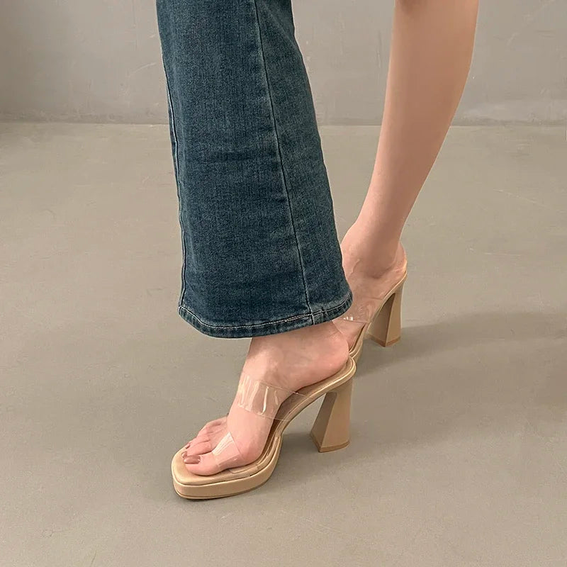 Clear Open Toe Platform Mules – Summer 2025